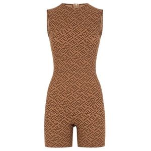 FENDI x SKIMS Sleeveless Mid Thigh Bodysuit